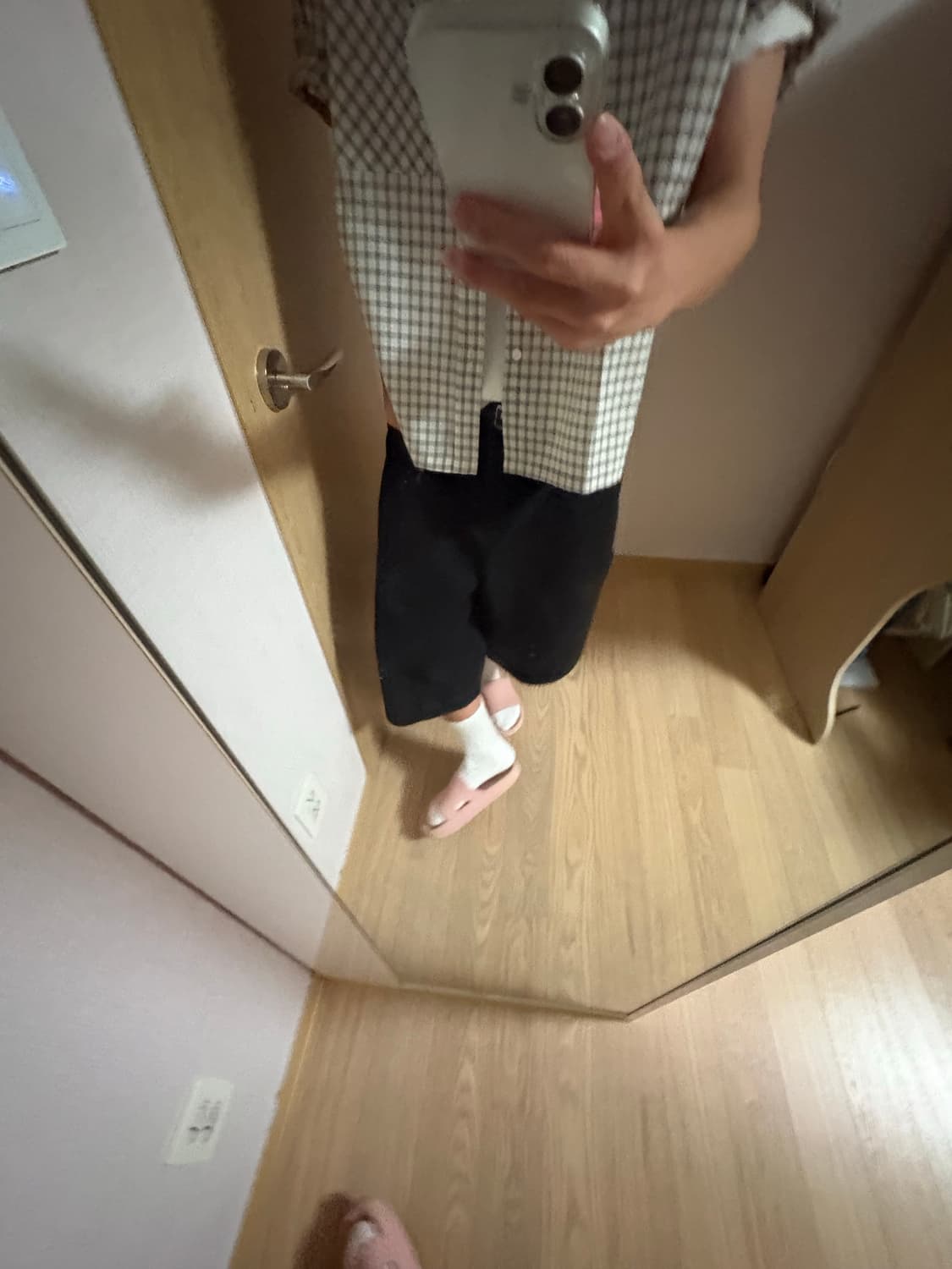 크롭 체크 셔츠 (❗️급처❗️) 상품이미지4
