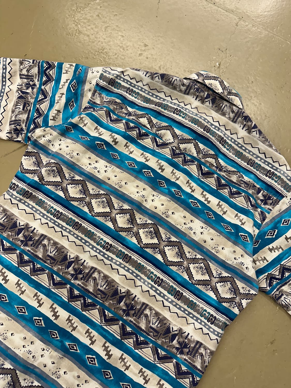 미국 빈티지 보헤미안 웨스턴 카우보이 반팔셔츠 XL 상품이미지7