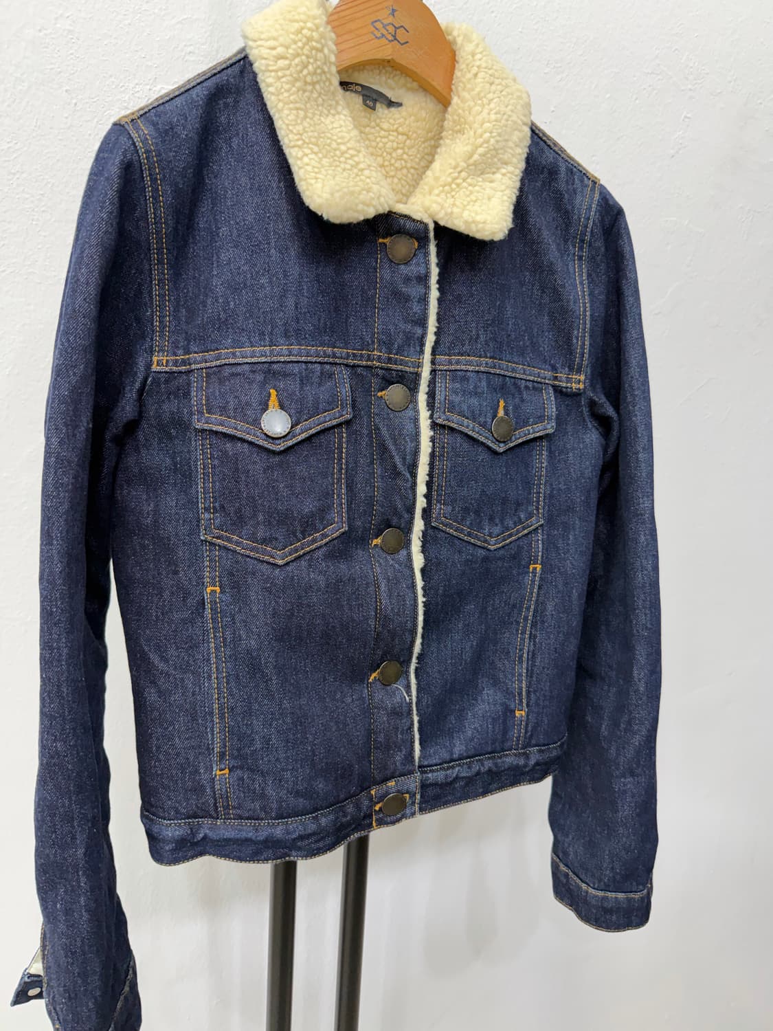 정품) 마쥬 여성 양털 데님 청자켓 40 상품이미지2