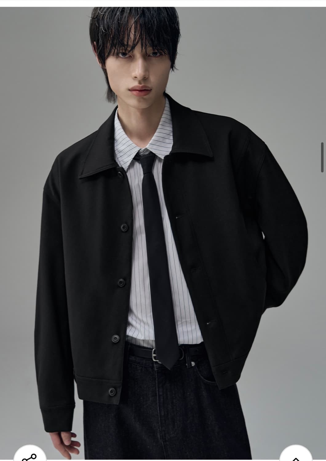 (새상품)(M) 드로우핏 도브 울 미니멀 라인 자켓 BLACK 판매 상품이미지5