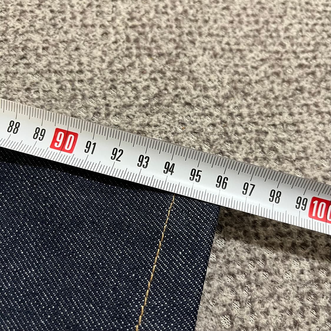 메종키츠네 크롭 스트레이트 인디고 데님팬츠 상품이미지10