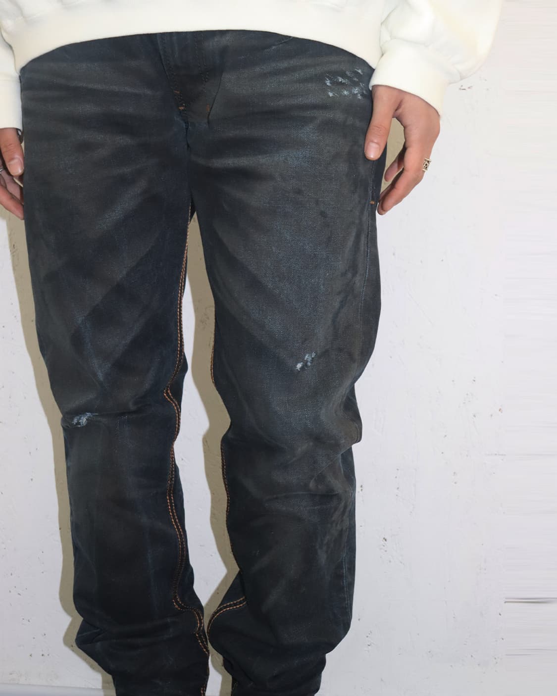 디젤 슬림 스키니 워시드 데님 진 상품이미지3