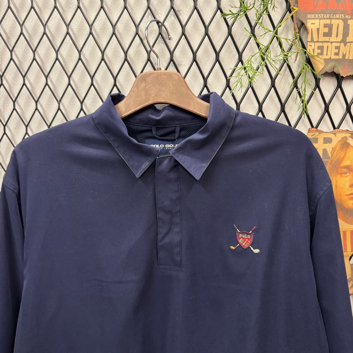 00s 폴로 랄프로렌 골프 나일론 풀오버 전면 로고 포인트 네이비 상품이미지3