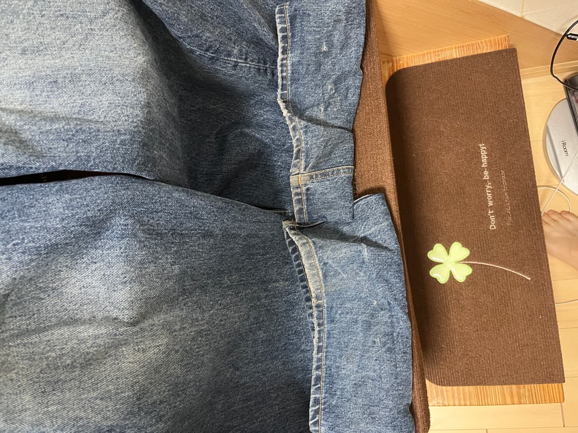 해칭룸 와이드 커브진 워시드블루 4 상품이미지4