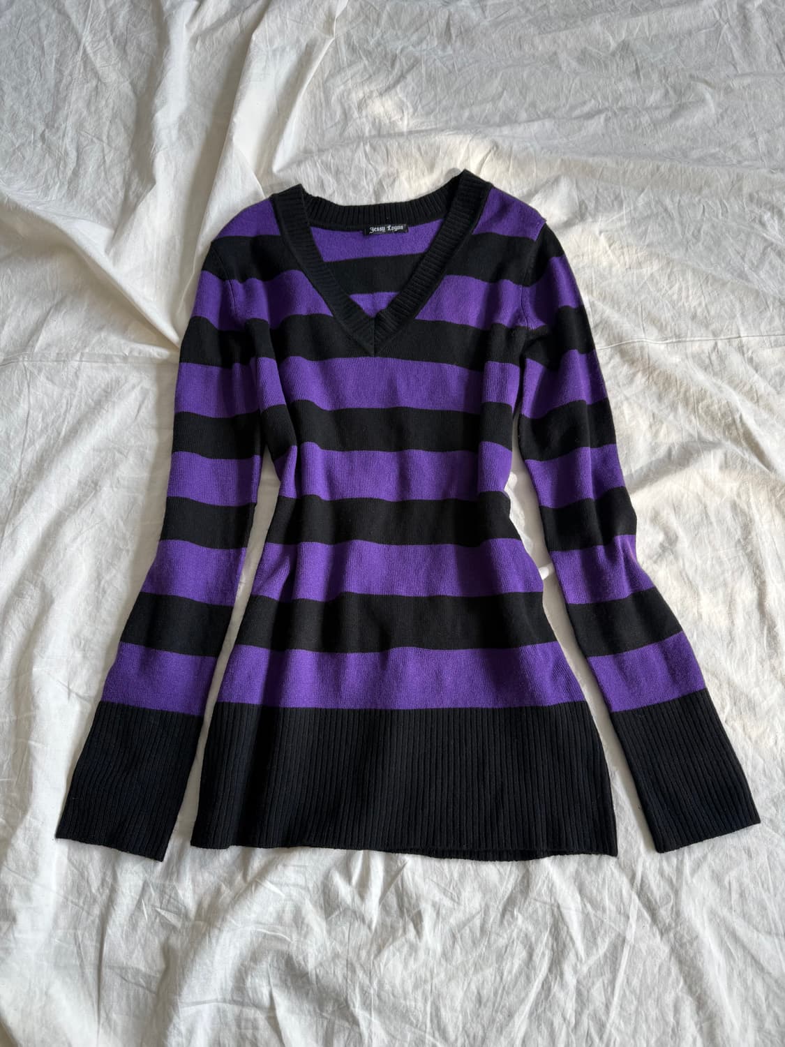 나나 펑크 펑투케 단가라 딱붙 니트 원피스 상품이미지1