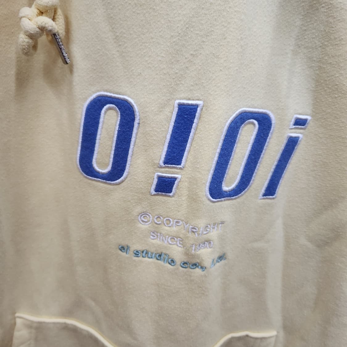 OIOI 오아이오아이 빅로고 자수 후드티 XL 상품이미지3