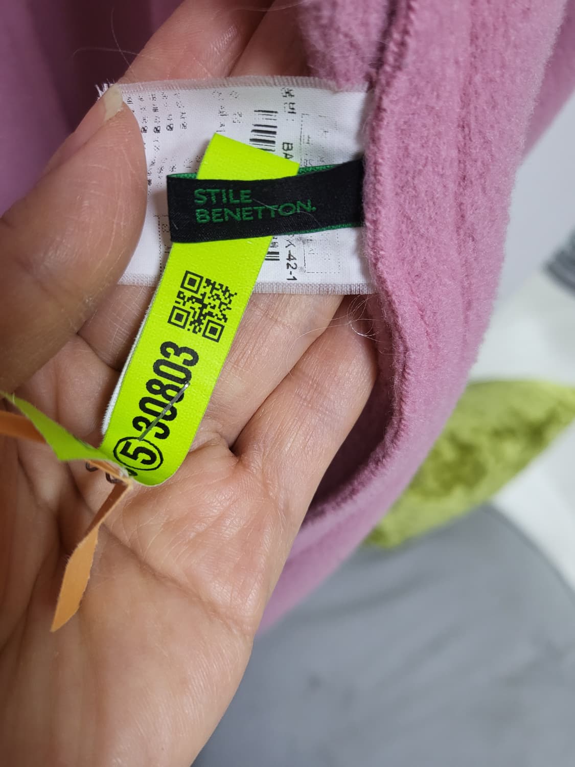 베네통 오버사이즈 핑크 코트 free 55-77 상품이미지4