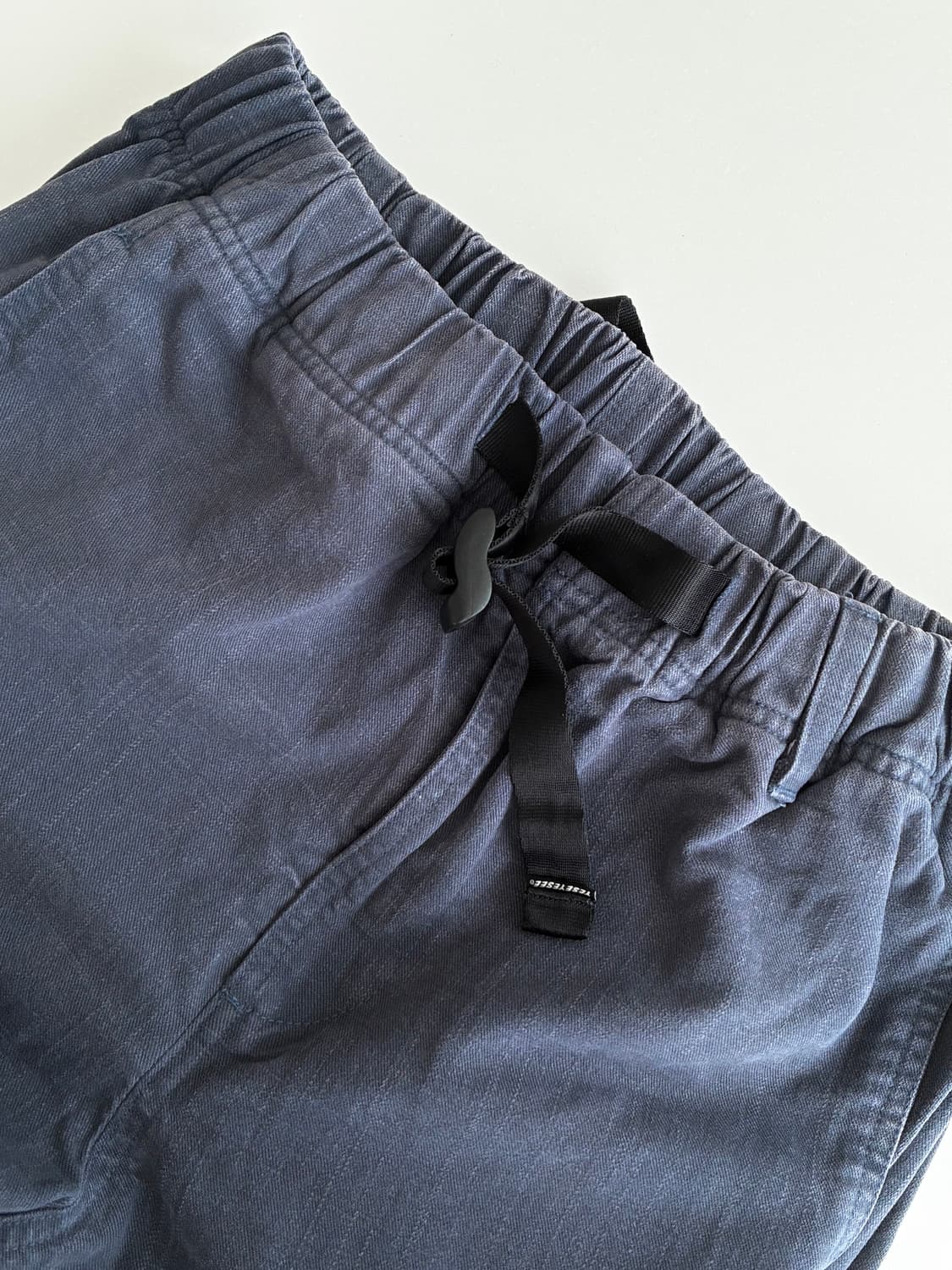 S) 예스아이씨 자수 코튼 팬츠 네이비 상품이미지4