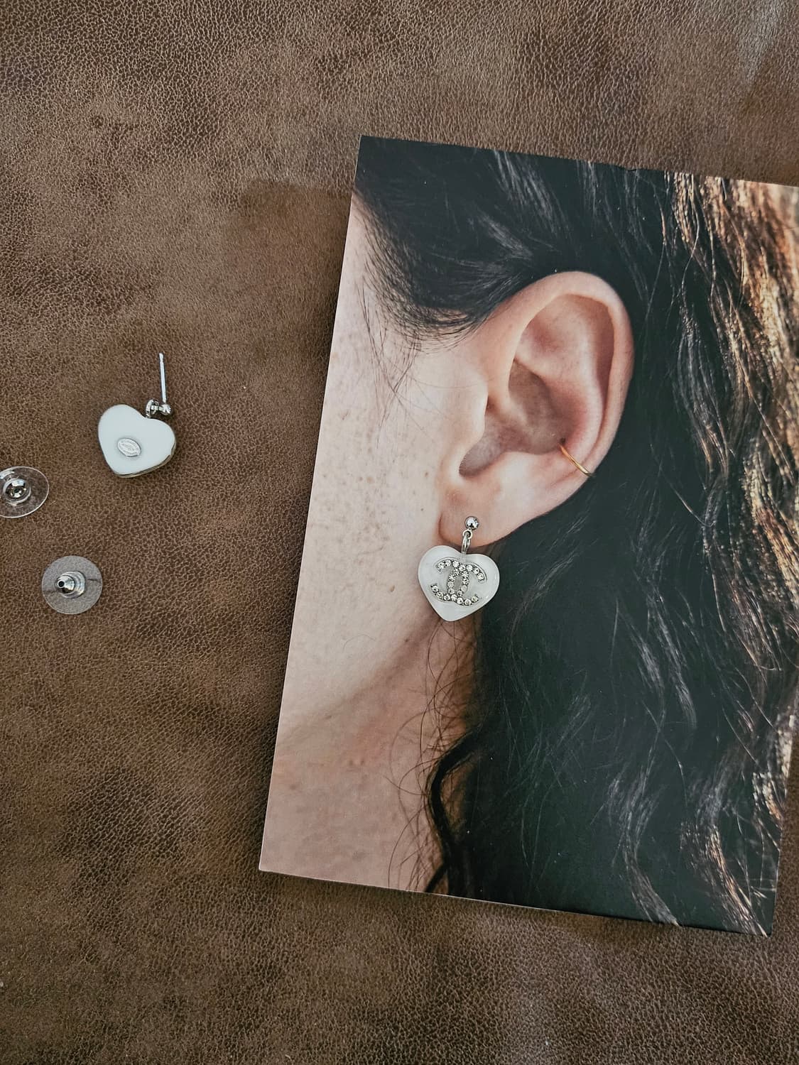 샤넬 정품 빈티지 업사이클링 귀걸이925실버 상품이미지4