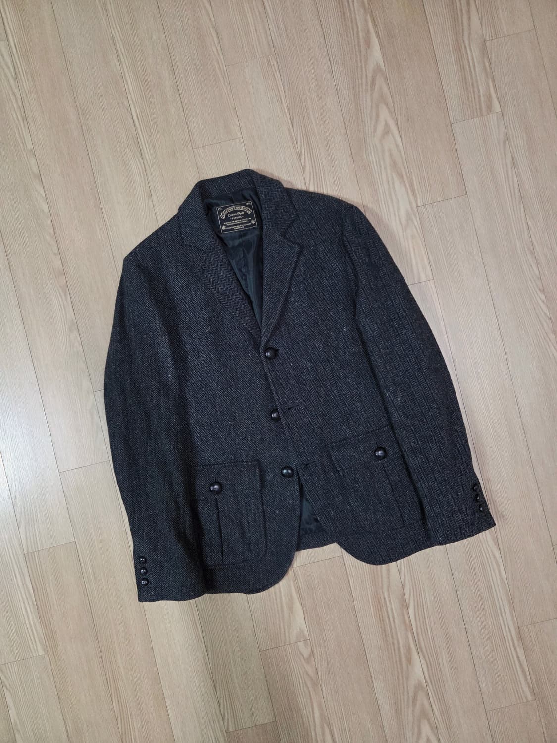 291295HOMME GENUINE 라인 헤링본 재킷 상품이미지3