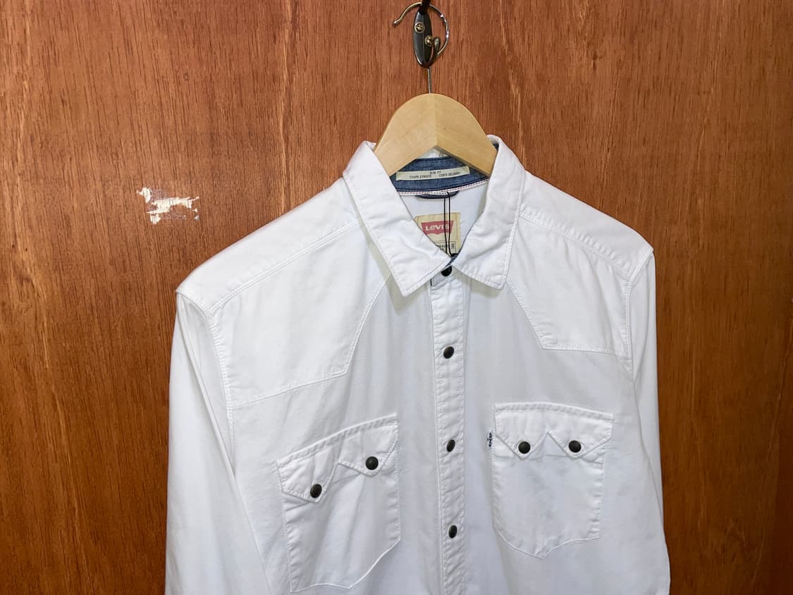 (M) Levi's 리바이스 웨스턴 셔츠 화이트 상품이미지2