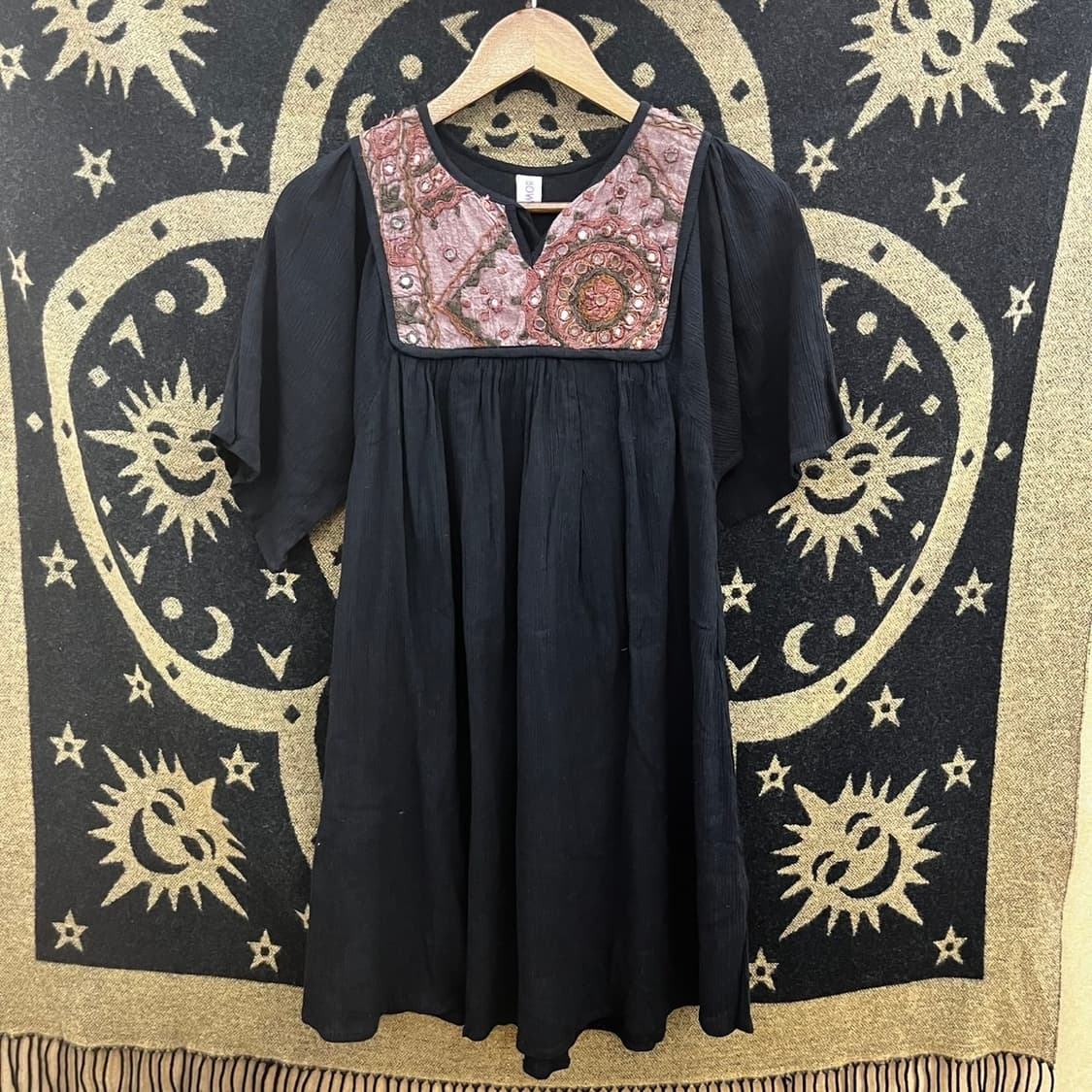 빈티지 보헤미안 레트로 페미닌 뜨개 베이비돌 셔링 원피스 K0064 상품이미지4