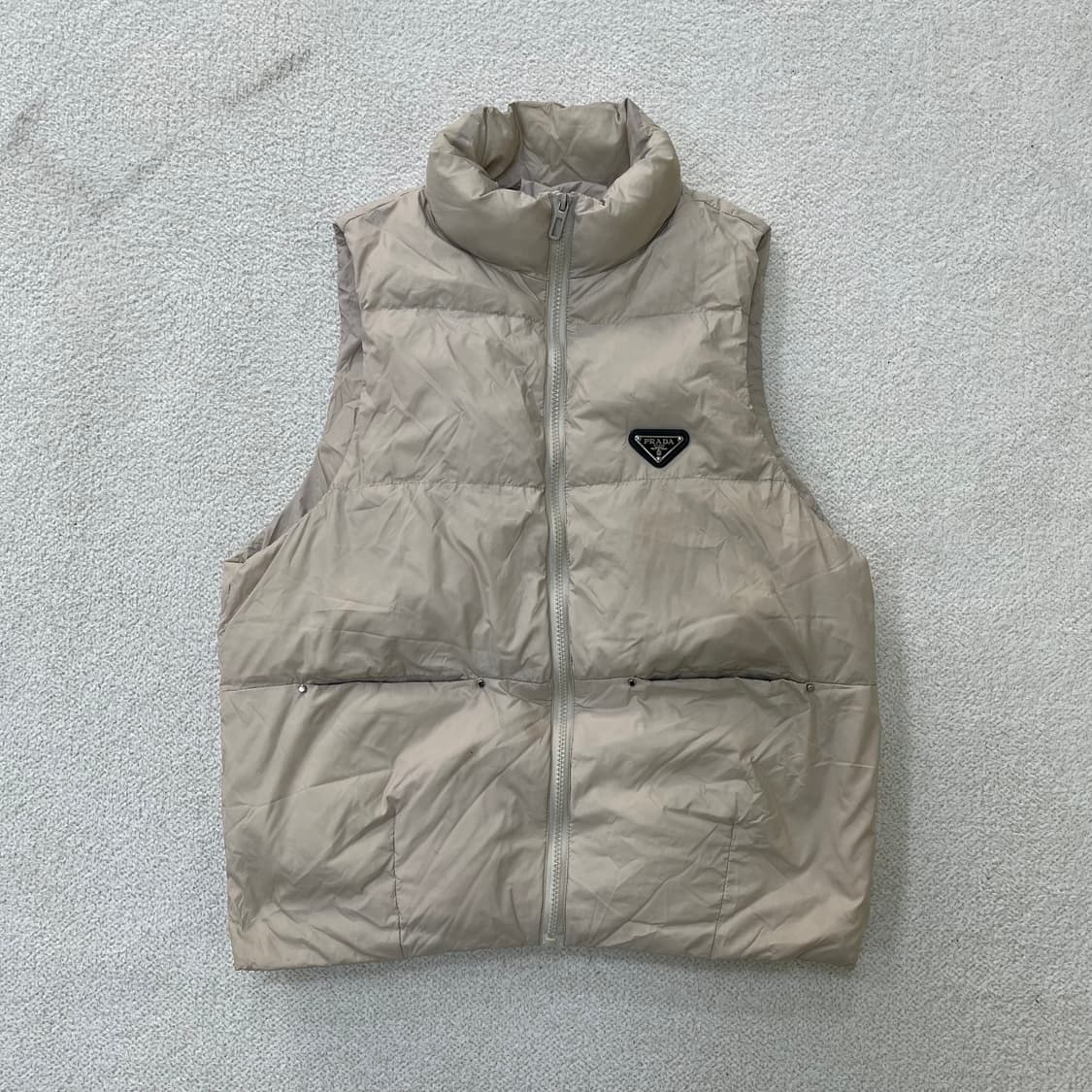 실측확인 고급 삼각로고 패딩 조끼 0317M 상품이미지1