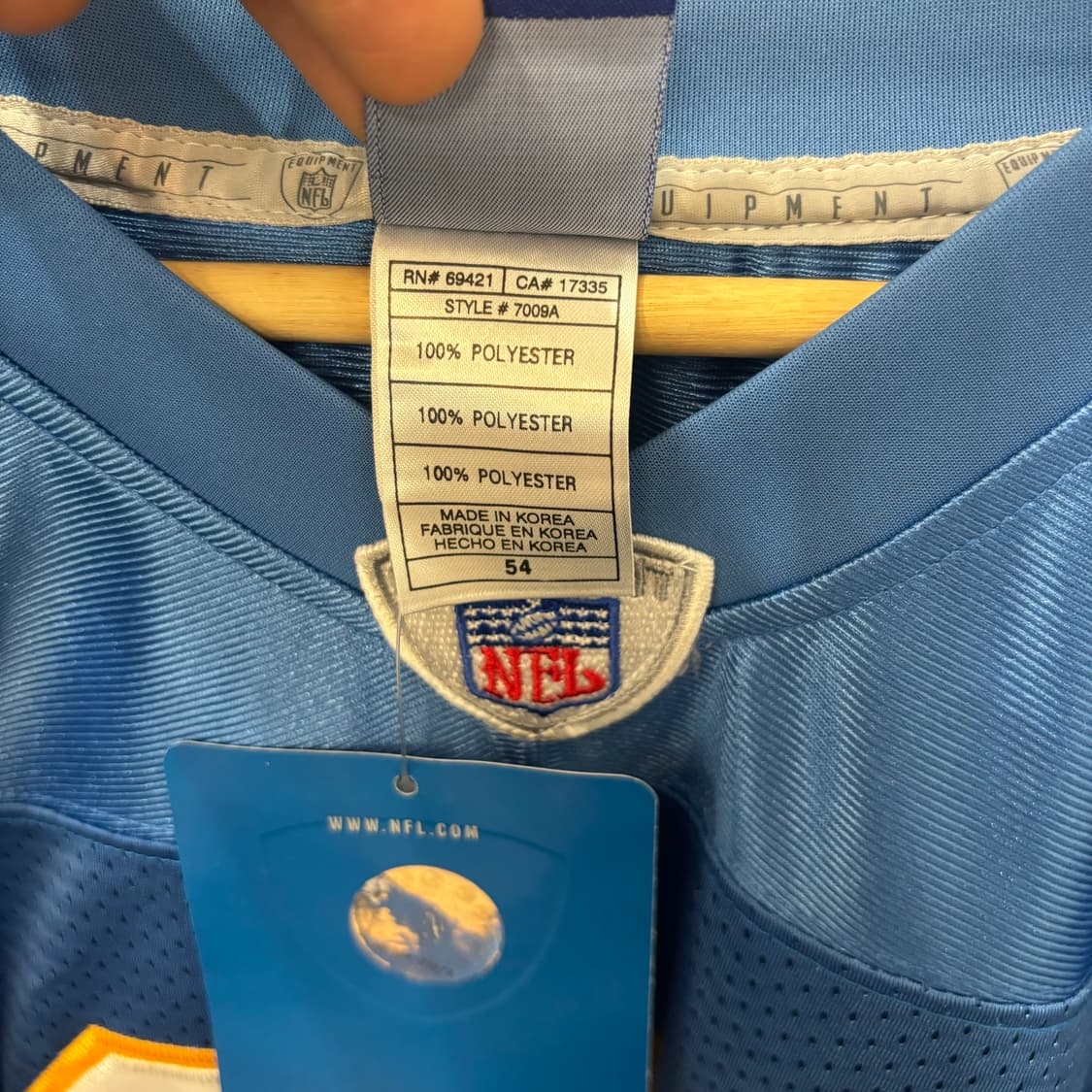 NFL X 리복 LA 차저스 유니폼 져지 2XL 상품이미지9
