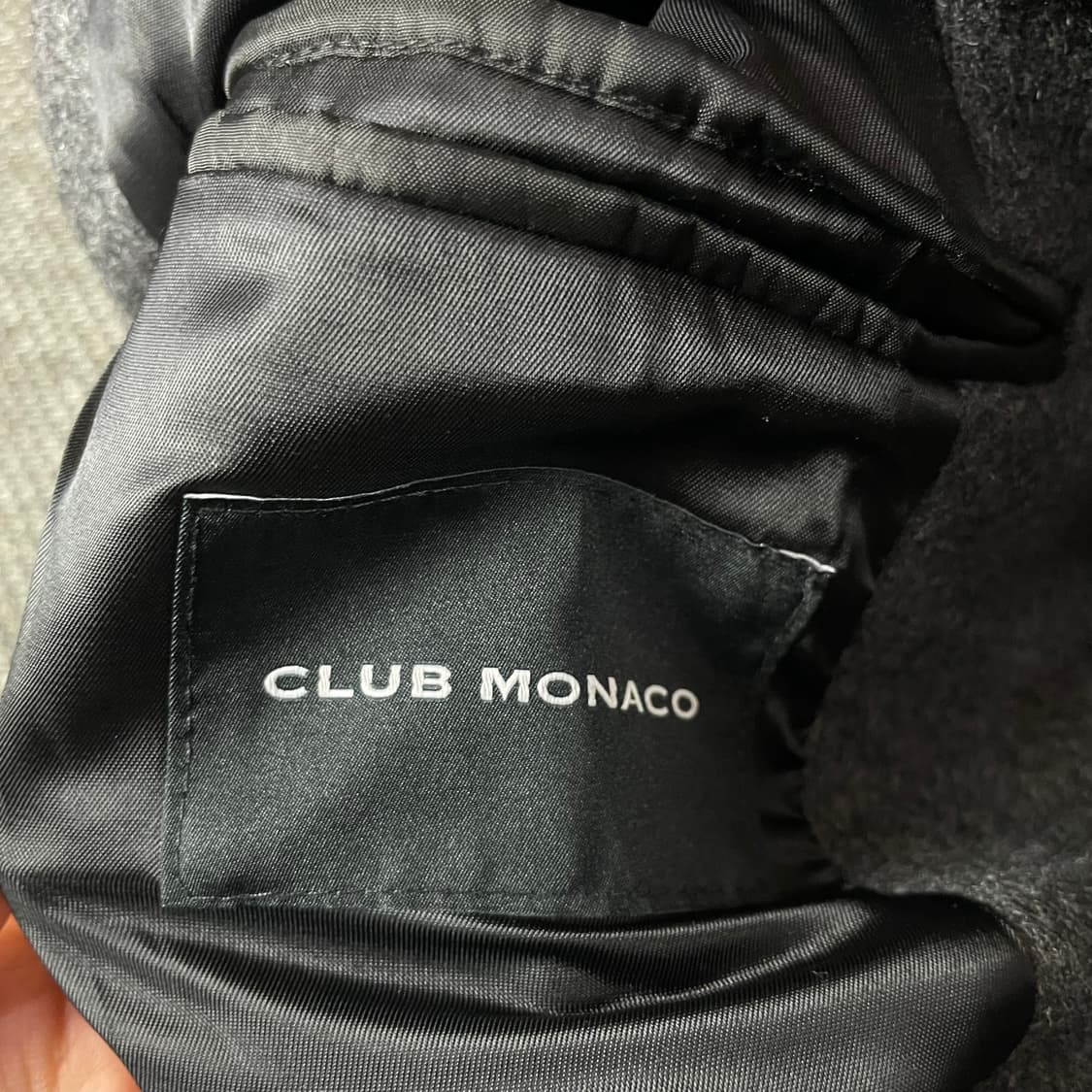 클럽모나코 차콜 히든버튼 코트 상품이미지4