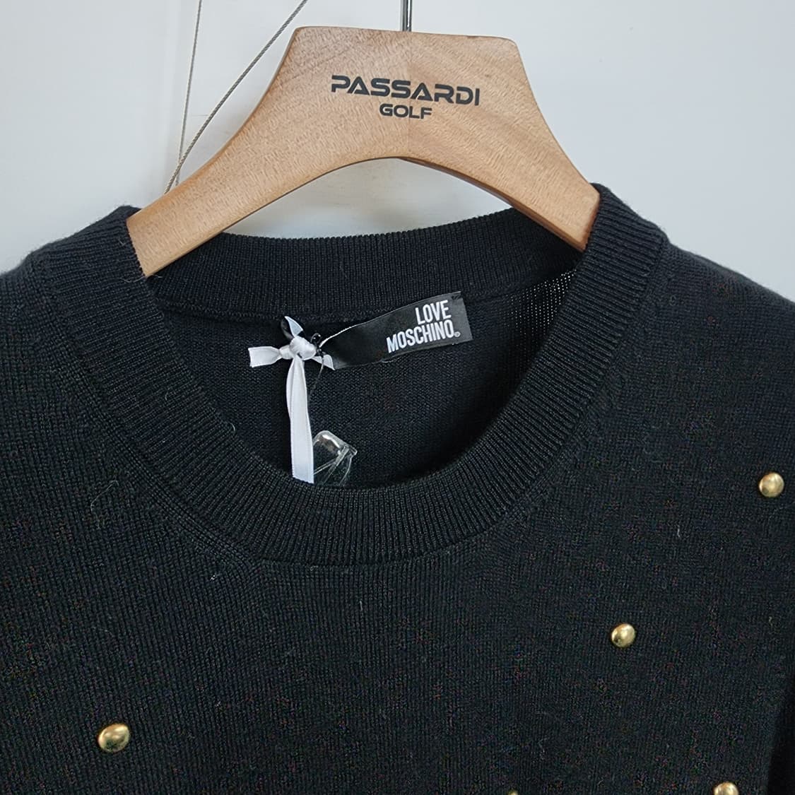 모스키노 블랙 금장 장식 니트 원피스 상품이미지5