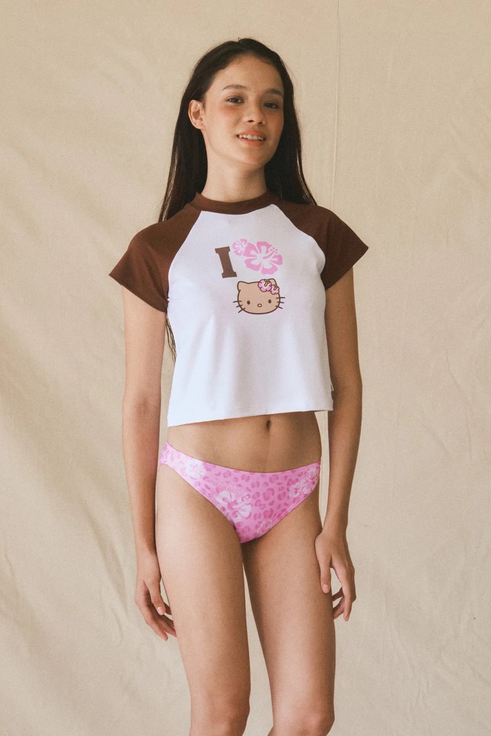 (새상품) 딜라잇풀 알로하 레오파드 키티 워터 탑 코코넛 탠 S/M 상품이미지1