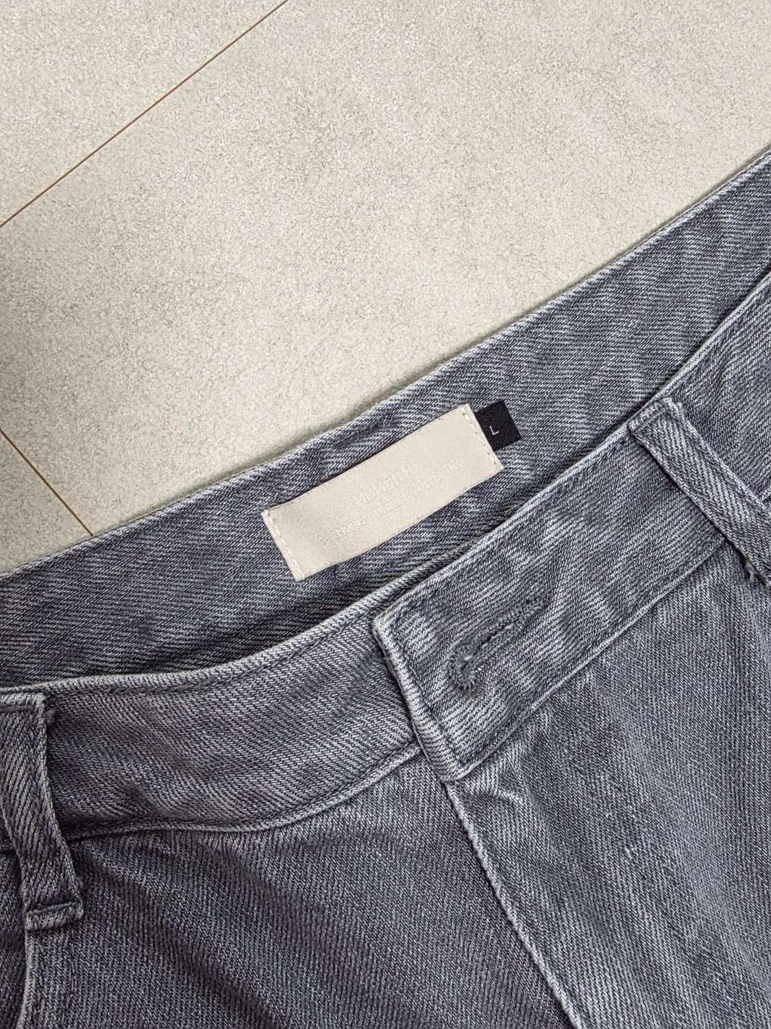 아모멘토 부츠컷 데님 (다크그레이, L) 상품이미지2
