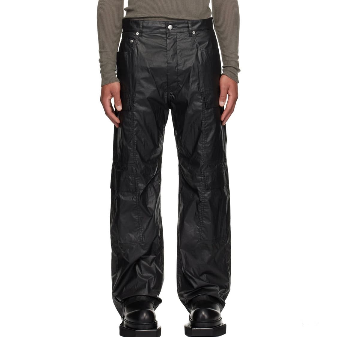 [33]릭오웬스 콘코르디안 더블 카고 팬츠/블랙 상품이미지2