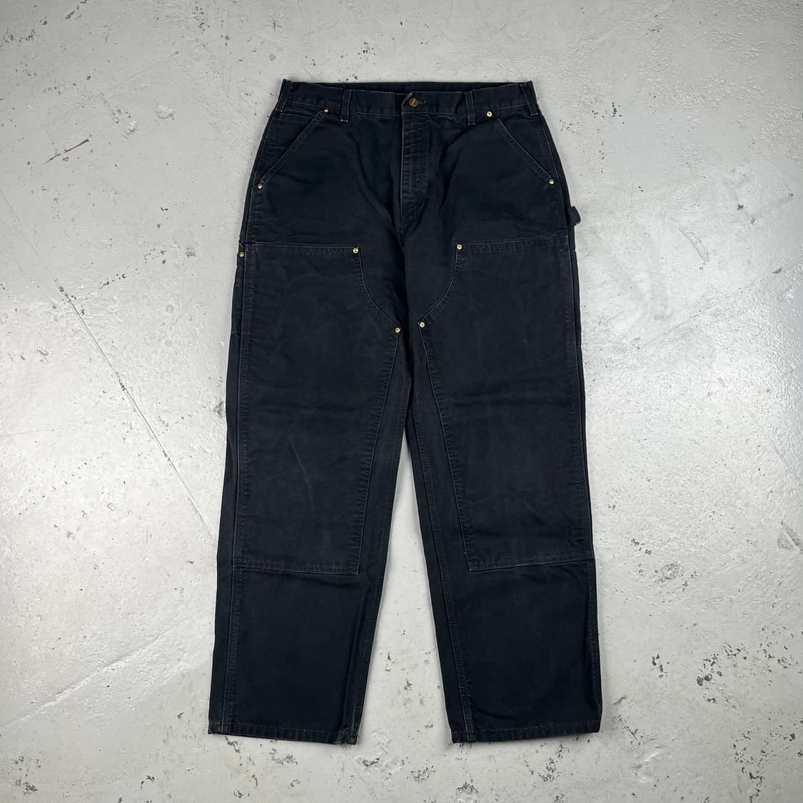빈티지 칼하트 블랙 더블니 워크 팬츠 B01BLK 상품이미지2