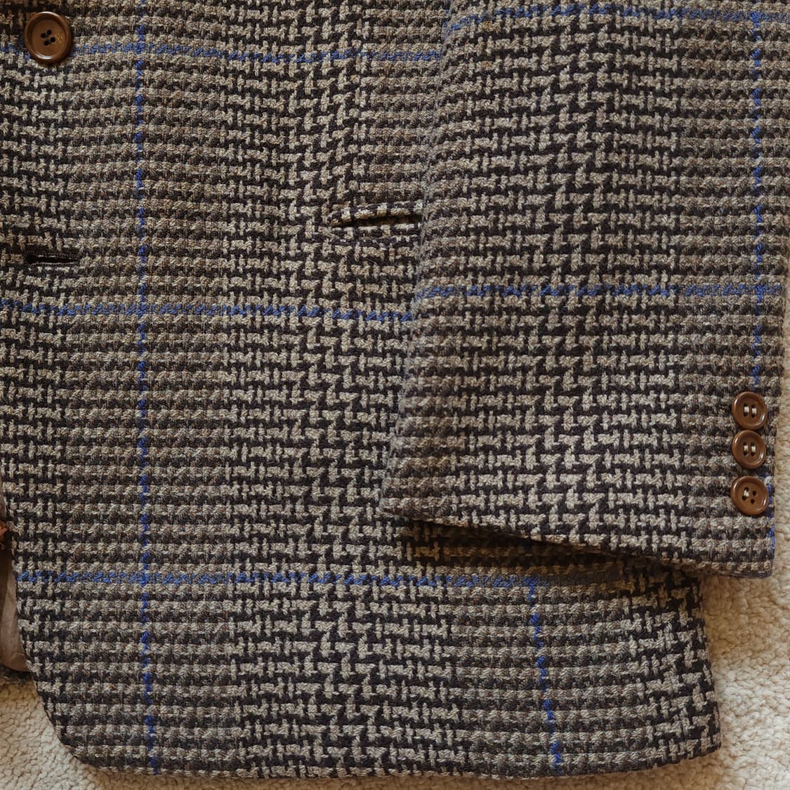 90s 조르지오 아르마니 점보 하운드투스 2버튼 울 블레이져 자켓50 상품이미지6