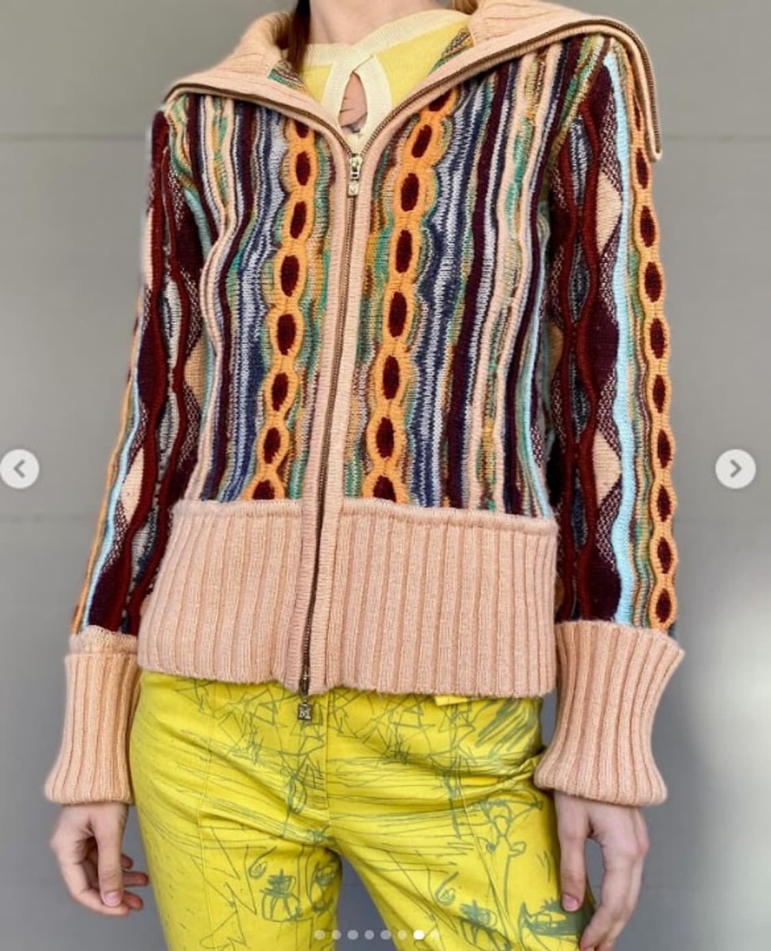 미쏘니 00's 투웨이 3D 케이블 하이넥 니트 가디건 PN7094 상품이미지2