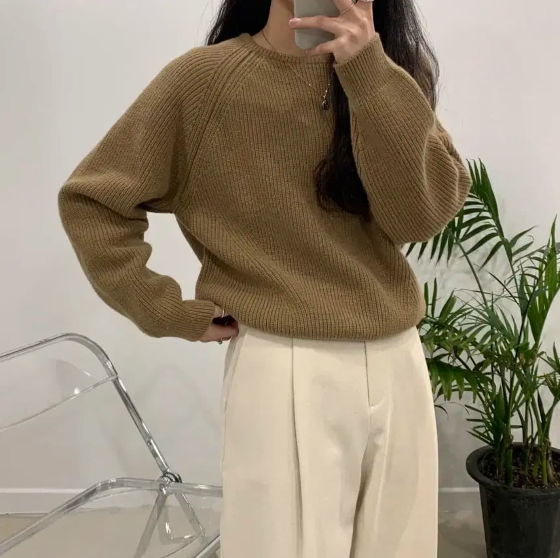 코모드 브라운 나그랑 울 니트 상품이미지4