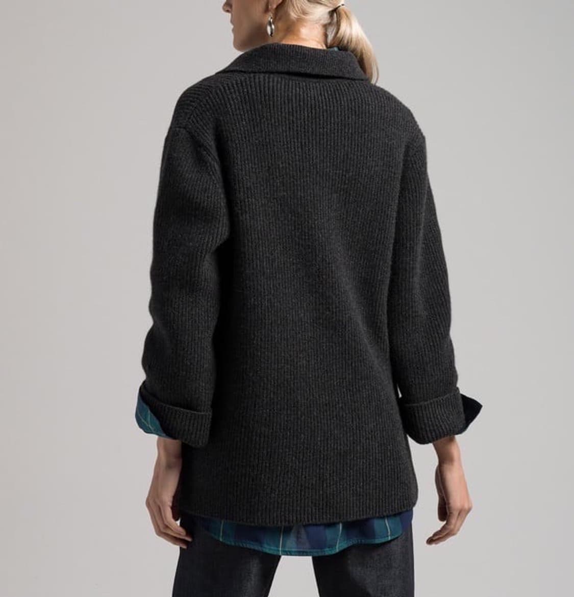 (정품/새상품) TOTEME 토템 여성 차콜 울 폴로 니트 상품이미지6