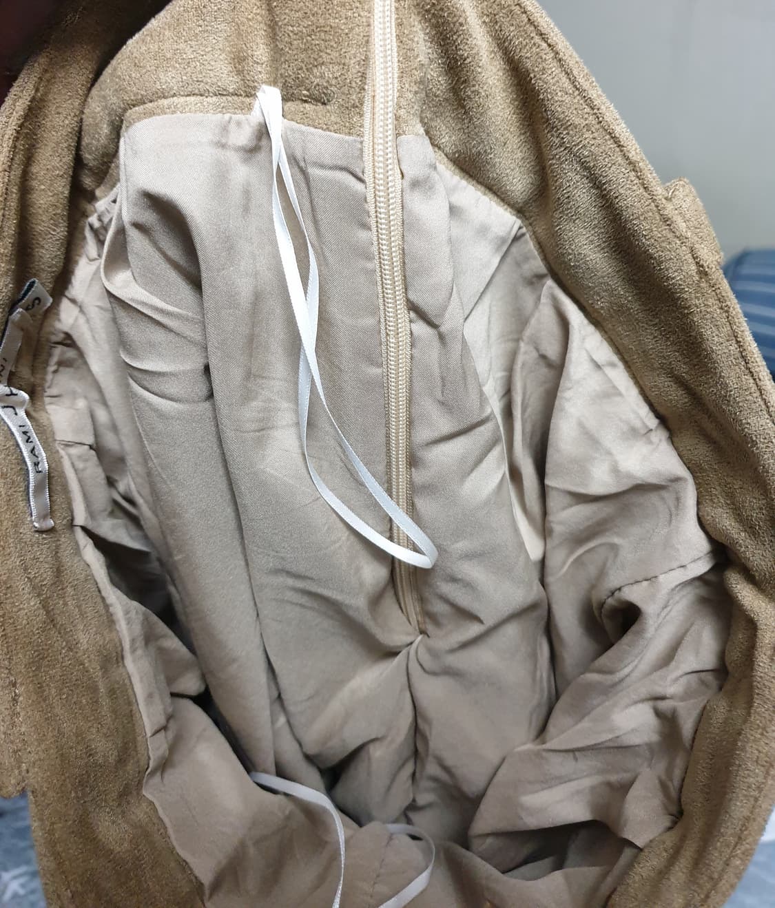 RAMI J HANI 스웨이드 주름 스커트 브라운 (F) 상품이미지3