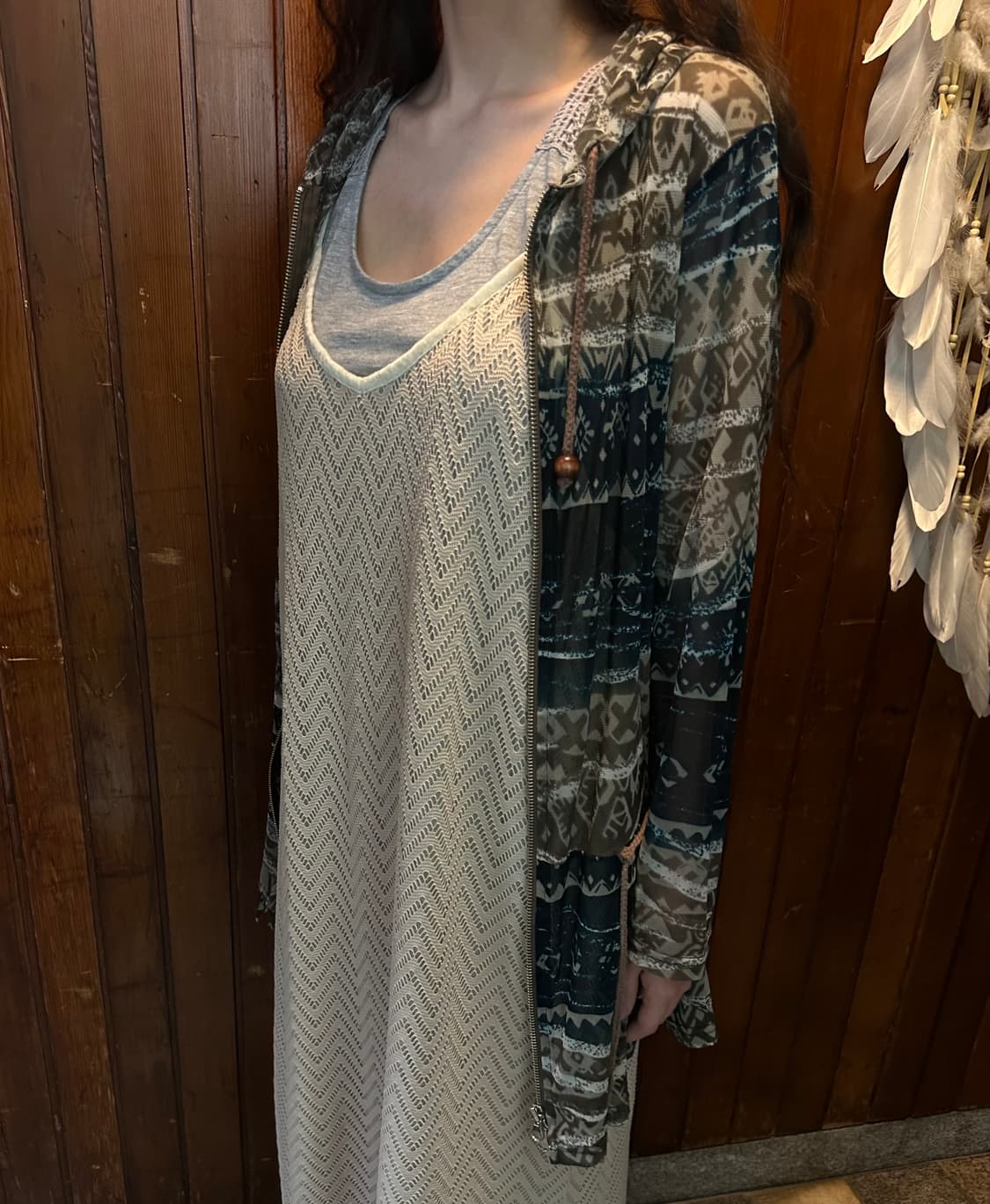 205 zero bohemian hood zip-up 상품이미지2