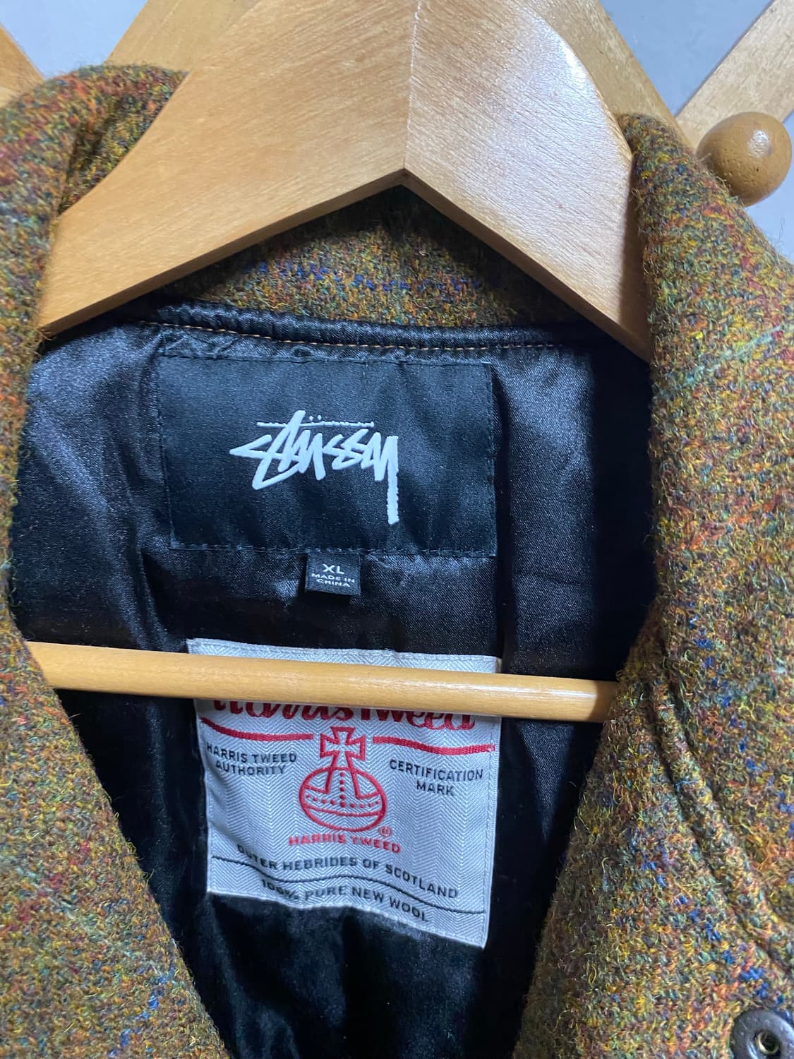 스투시 x 해리스트위드 자켓 XL 상품이미지5