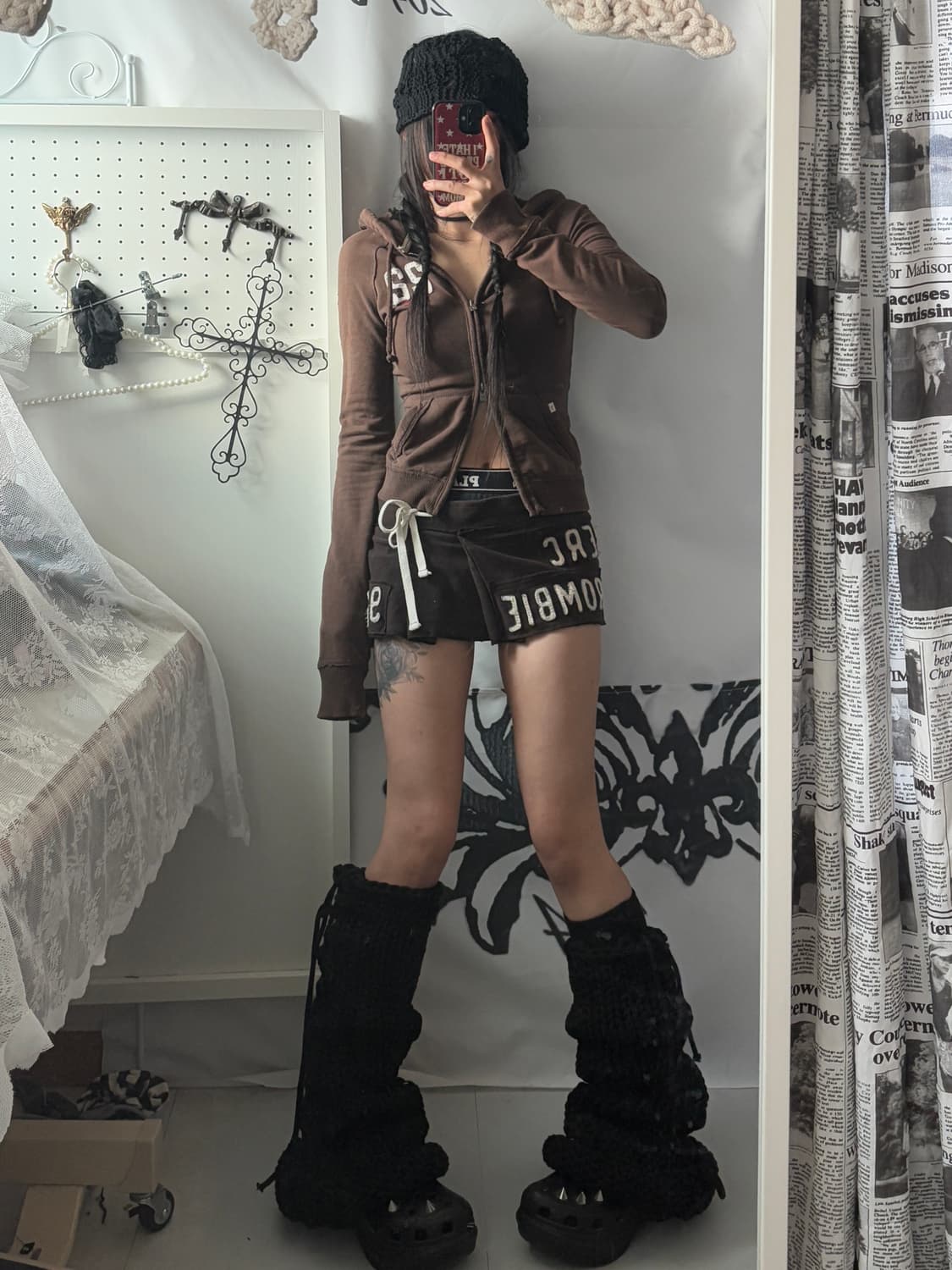 • Brown Holister Two-Way Hooded Zip-Up & 상품이미지4