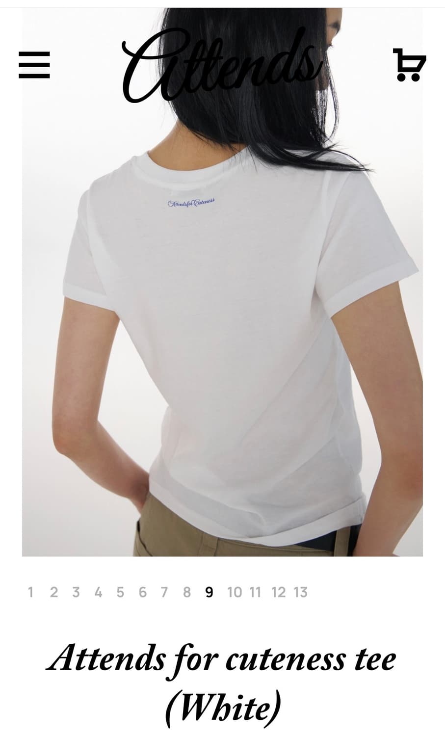 샵어텐즈 Attends for cuteness tee (White) 상품이미지3
