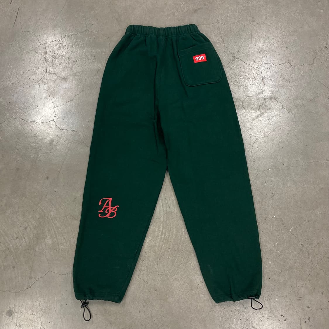 아카이브 볼드 그린 컬러 939 빅로고 스웻 팬츠 상품이미지2