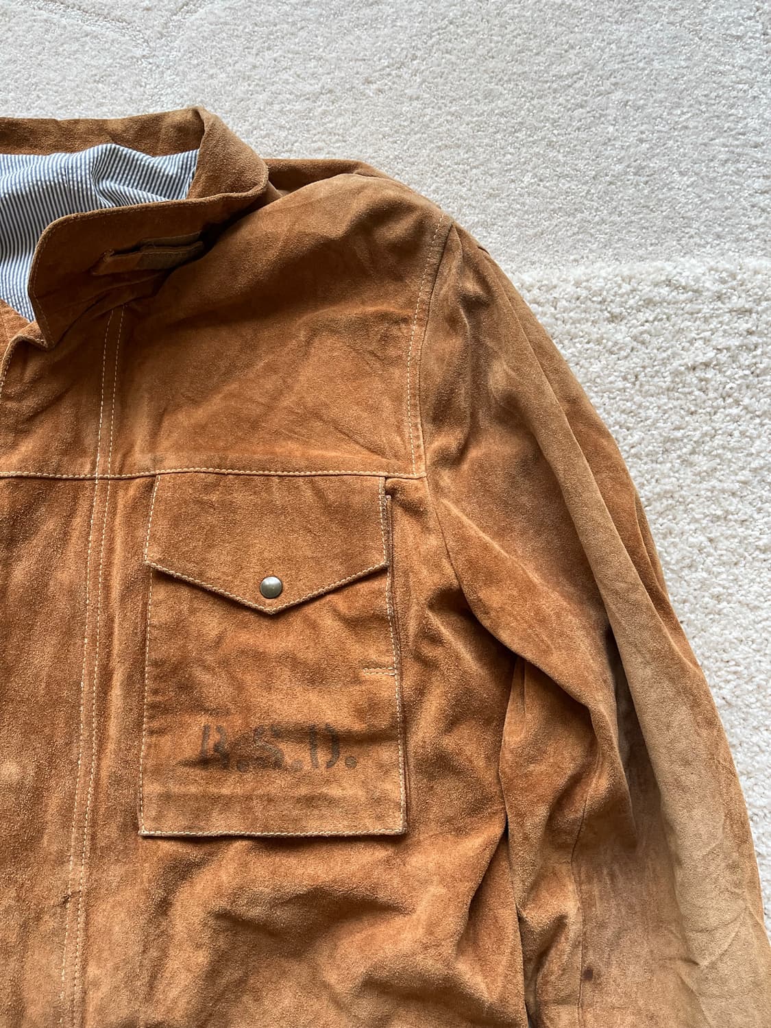 유로 Vera Pelle 스웨이드 레더 자켓 (105) 상품이미지4