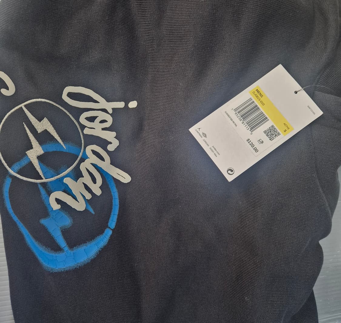 (새상품) 조던 x 트래비스 스캇 x 프라그먼트 후드 블랙  상품이미지4