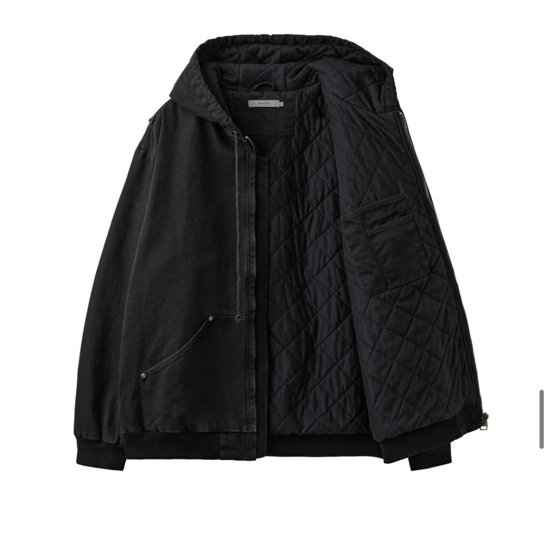 아르반 헤비 덱 캔버스 액티브 후디드 자켓_스톤 블랙3 상품이미지3