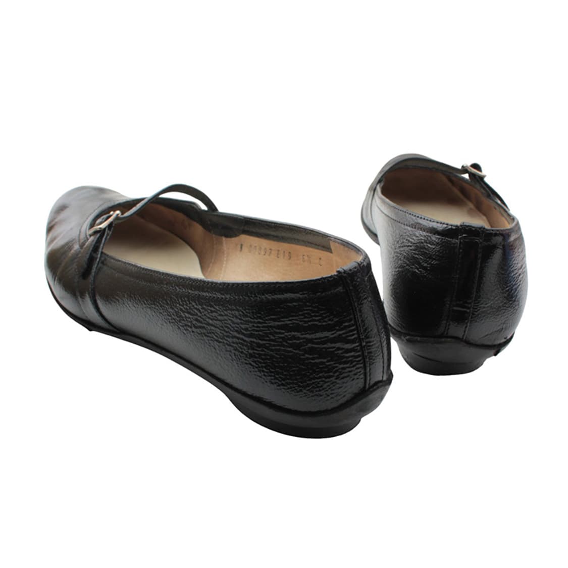 페라가모 블랙 페이던트 스트랩 플랫슈즈 36 1/2 C 상품이미지3