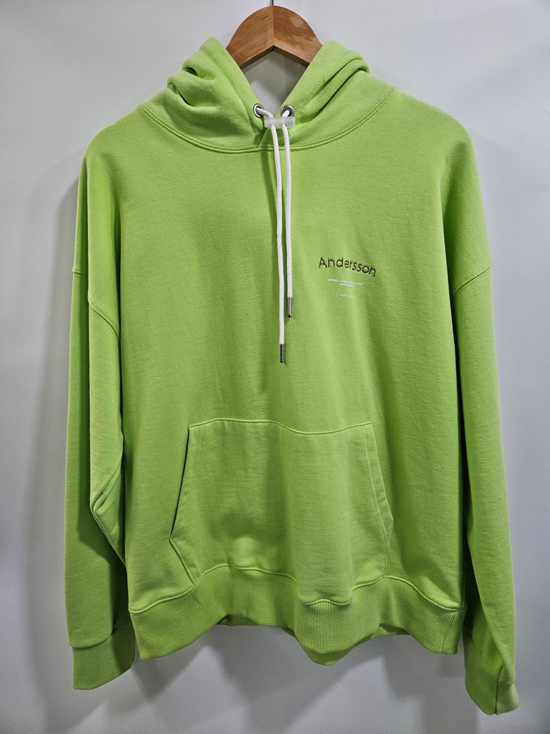 앤더슨벨 후드티 L 라임 상품이미지1