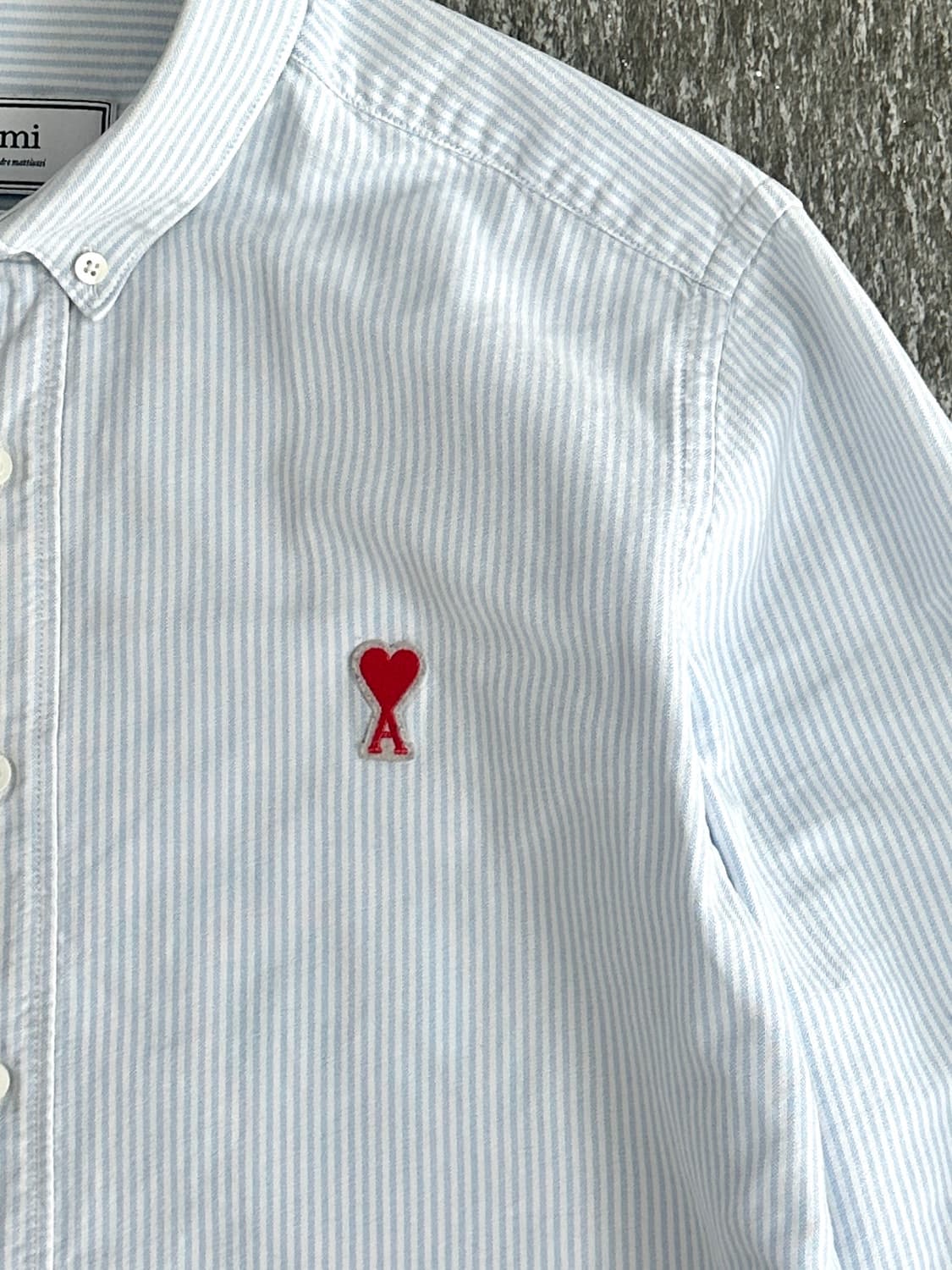 아미 하트로고 스트라이프 셔츠  상품이미지4