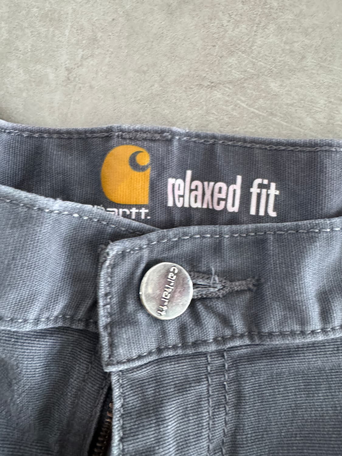 칼하트 릴랙스드 핏 워시드 덕 더블 프론트 워크 팬츠 상품이미지4