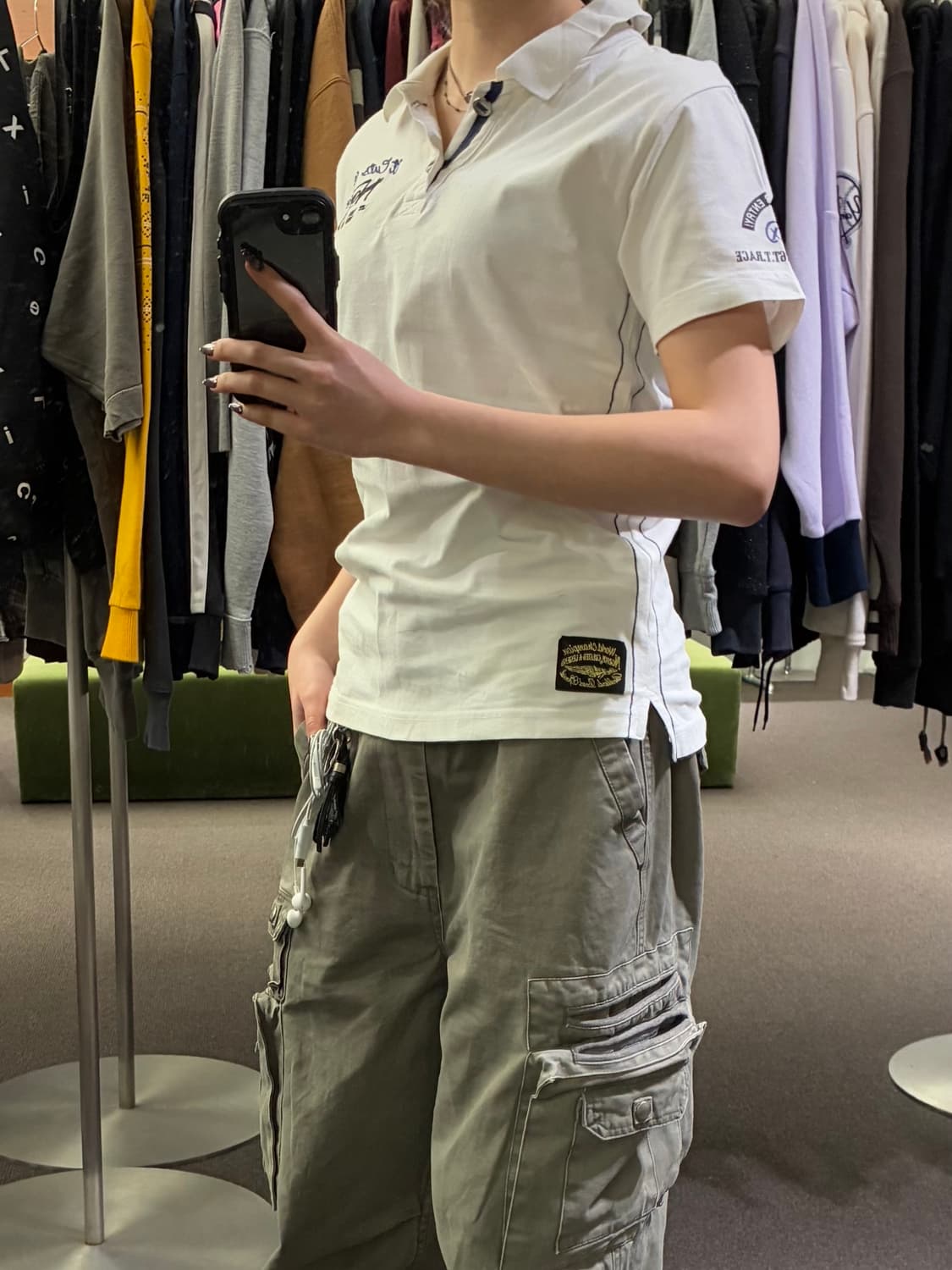 M)Norton 빈티지 화이트 후면 자수 폴로 반팔(이염) 상품이미지3