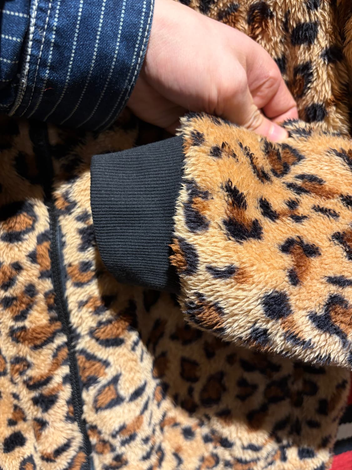 Leopard ma-1 fleece blouson / 레오파드 후리스 상품이미지5