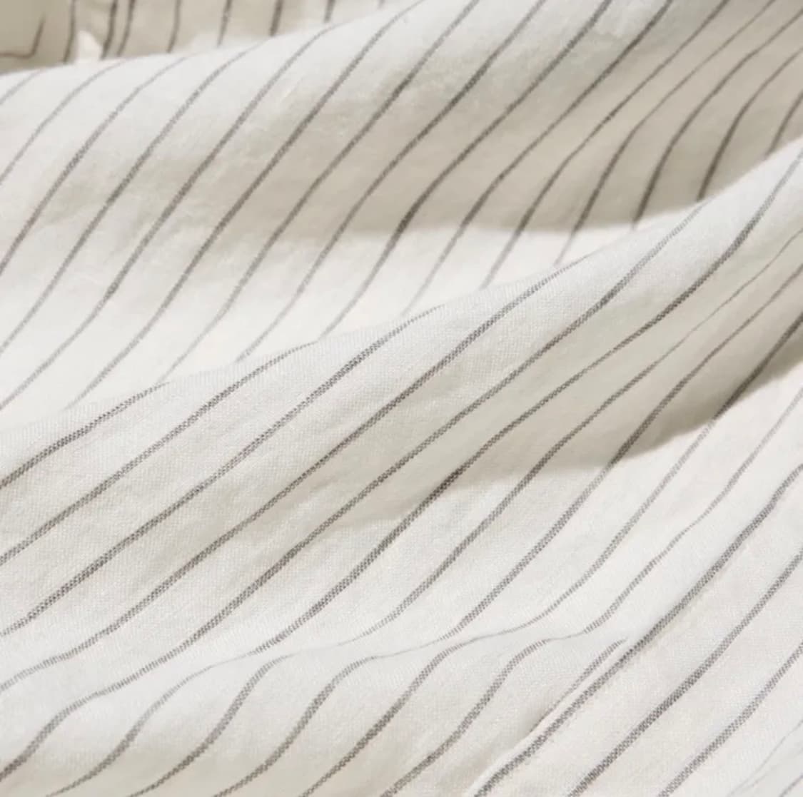 유니클로 린넨 스트라이프 셔츠L 베이지 상품이미지4