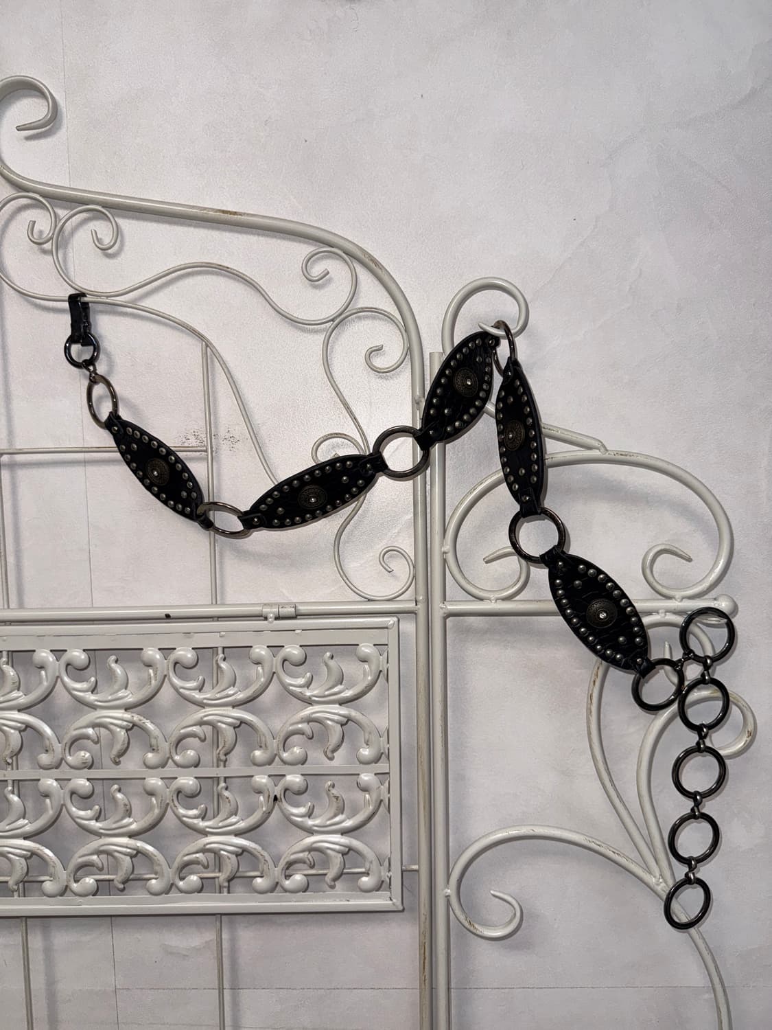 Black bold western stud chain belt 상품이미지1