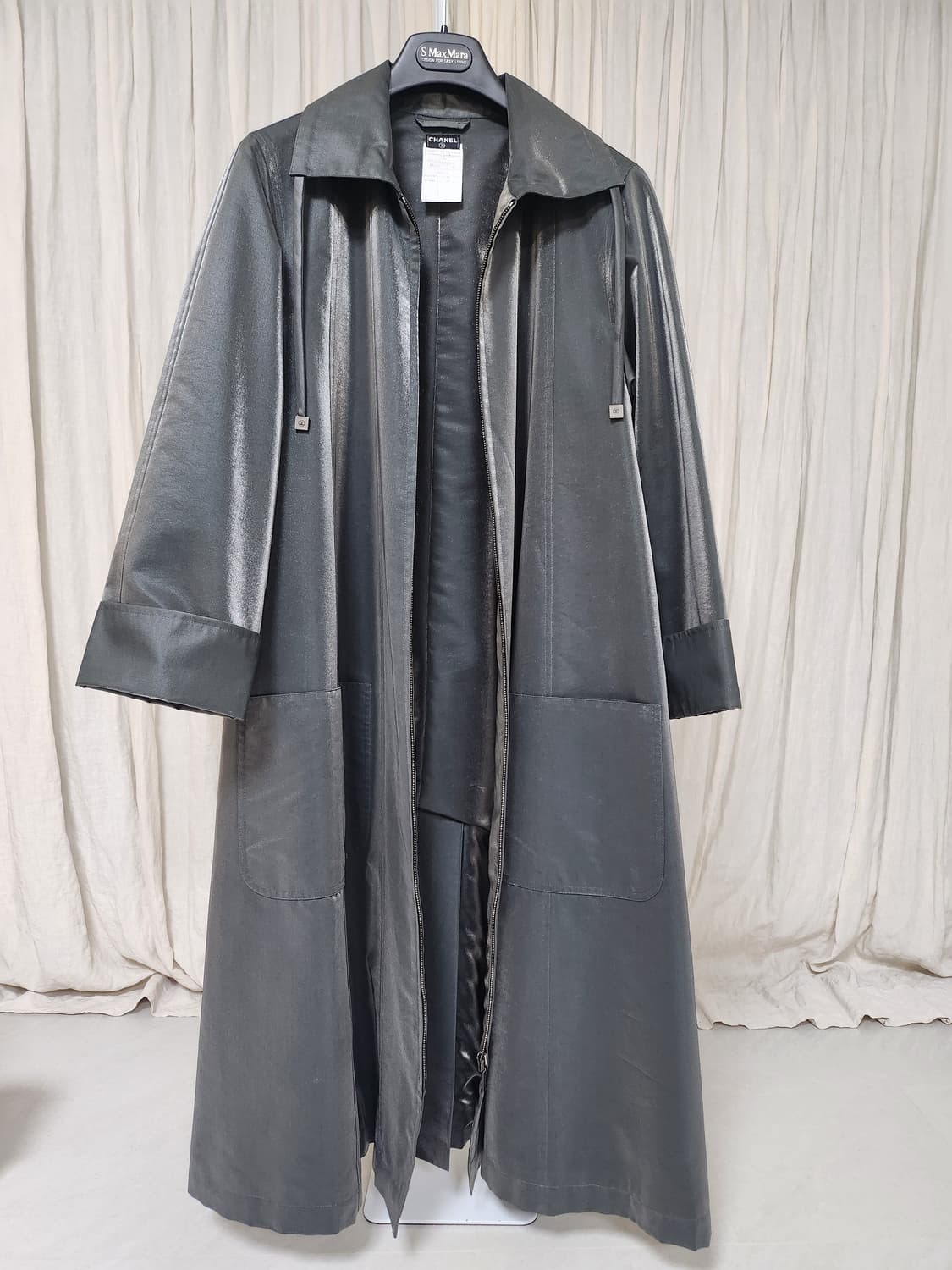 샤넬 그레이 롱 코트 36 정품 상품이미지1