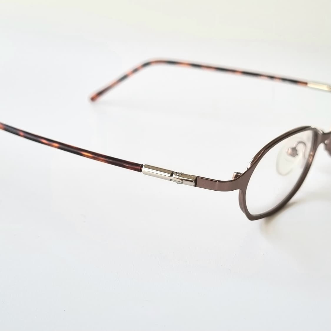 데드스탁 빈티지 브라운 슬림 메탈 안경테 624 상품이미지6