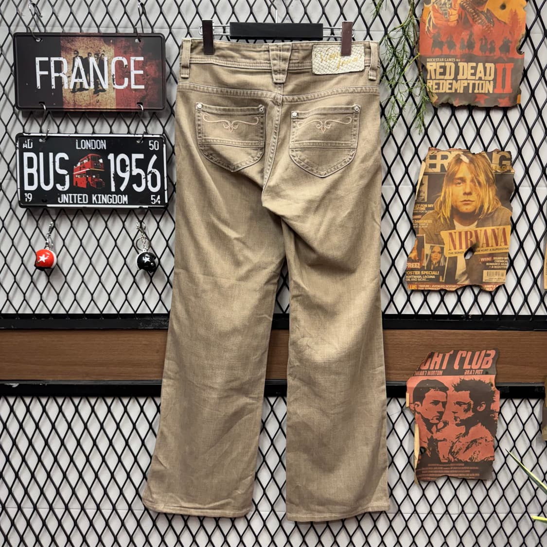 JPN VINTAGE 웨스턴 팬츠 후면 패치 포인트 베이지 상품이미지2