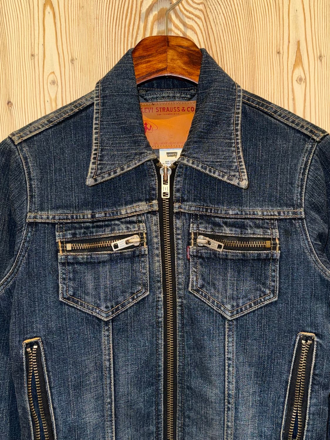 리바이스 멀티지퍼 데님 크롭 자켓 상품이미지2