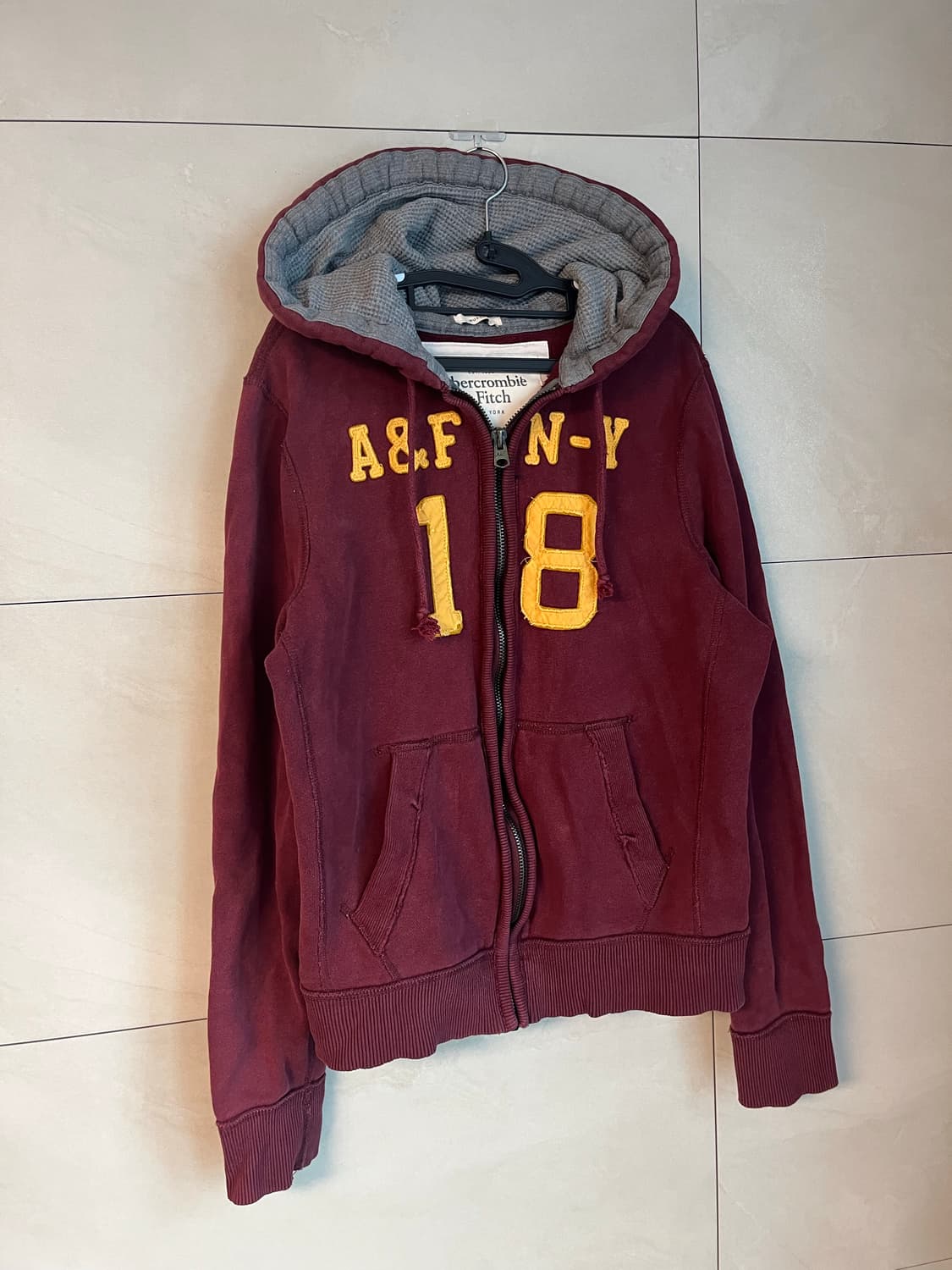 아베크롬비 A&F 대장 후드집업 버건디 (L) 상품이미지3